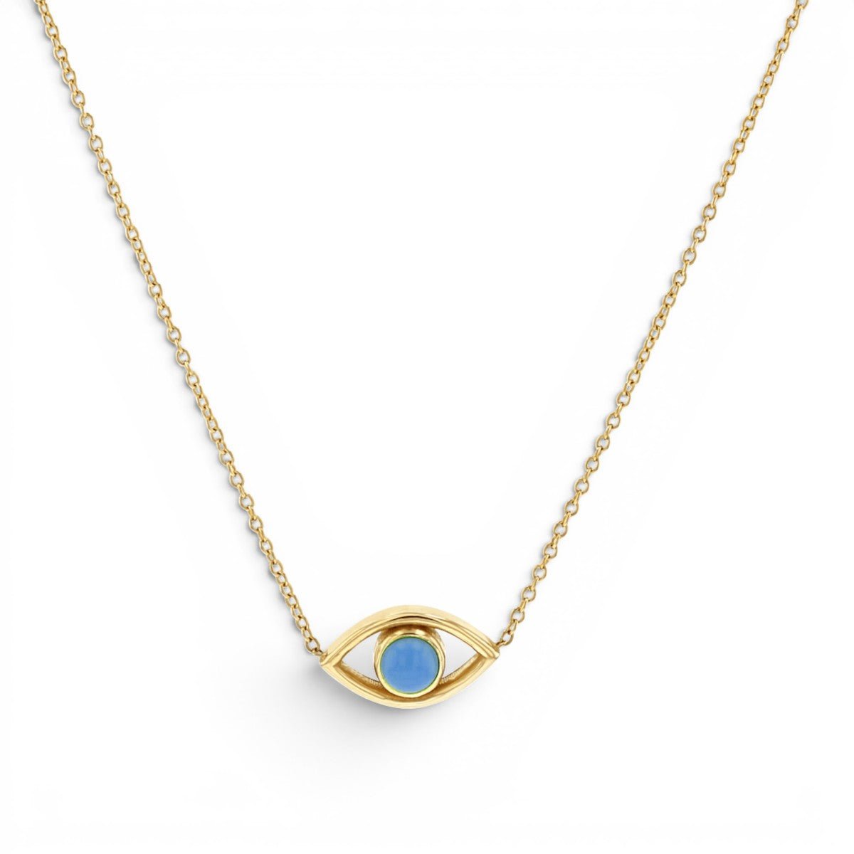 Turquoise Evil Eye Necklace - Lotus Diamond