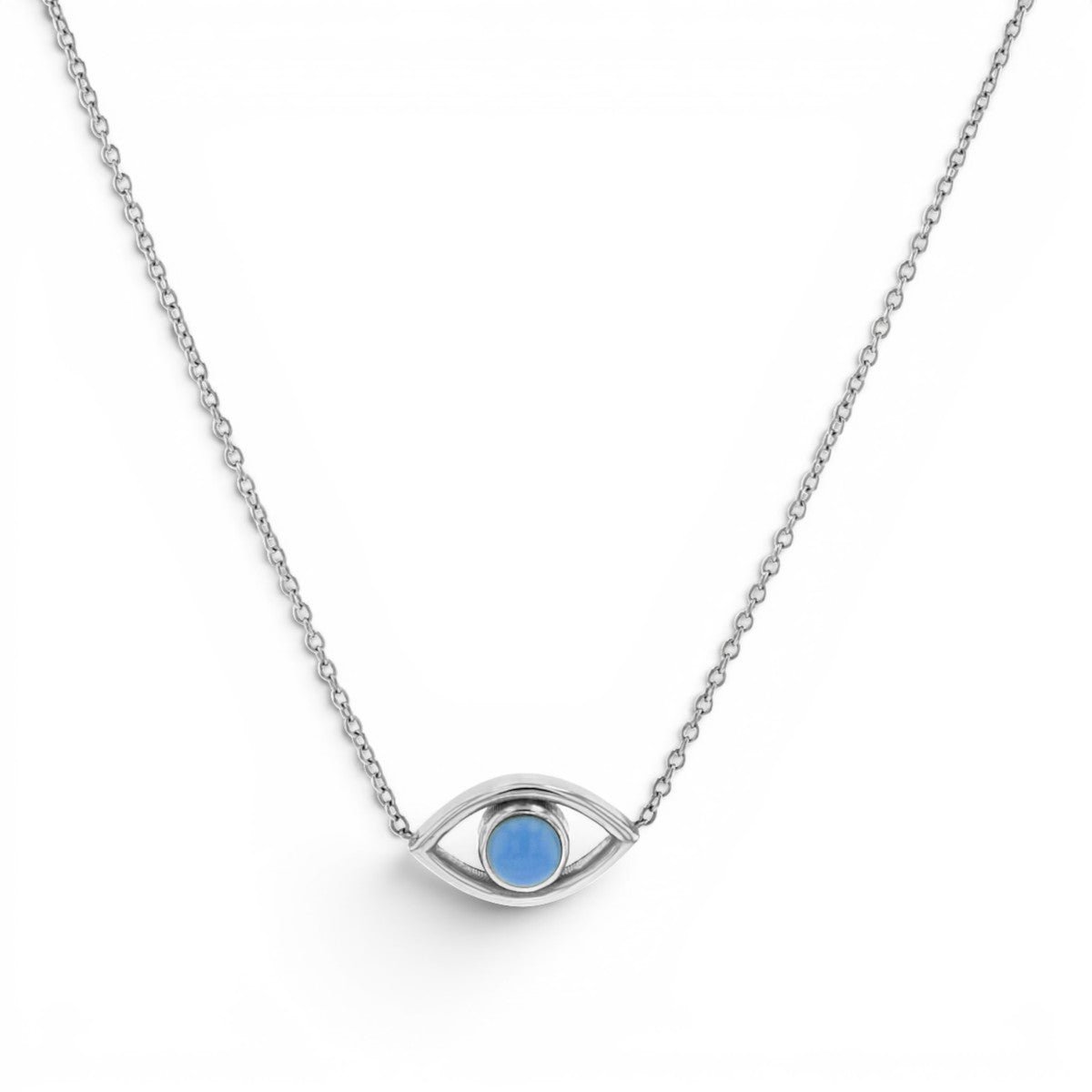 Turquoise Evil Eye Necklace - Lotus Diamond
