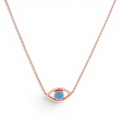 Turquoise Evil Eye Necklace - Lotus Diamond