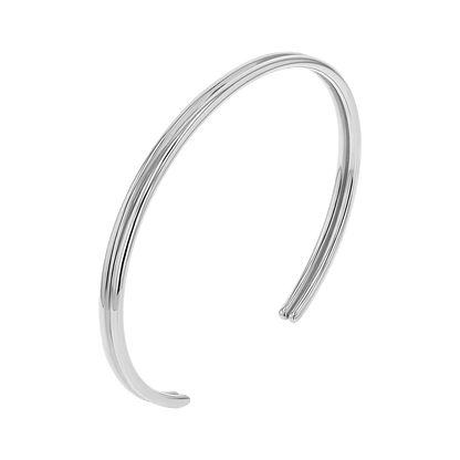 Twin Bar Cuff - Lotus Diamond