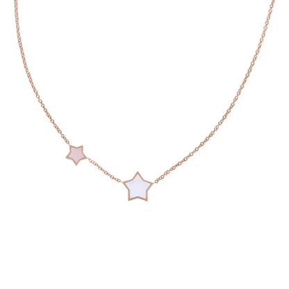 Twinkle Star Enamel Necklace - Lotus Diamond