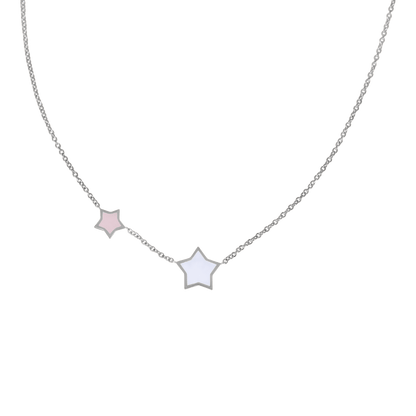 Twinkle Star Enamel Necklace - Lotus Diamond