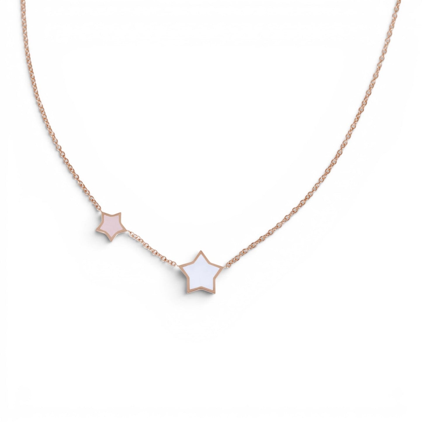 Twinkle Star Enamel Necklace - Lotus Diamond
