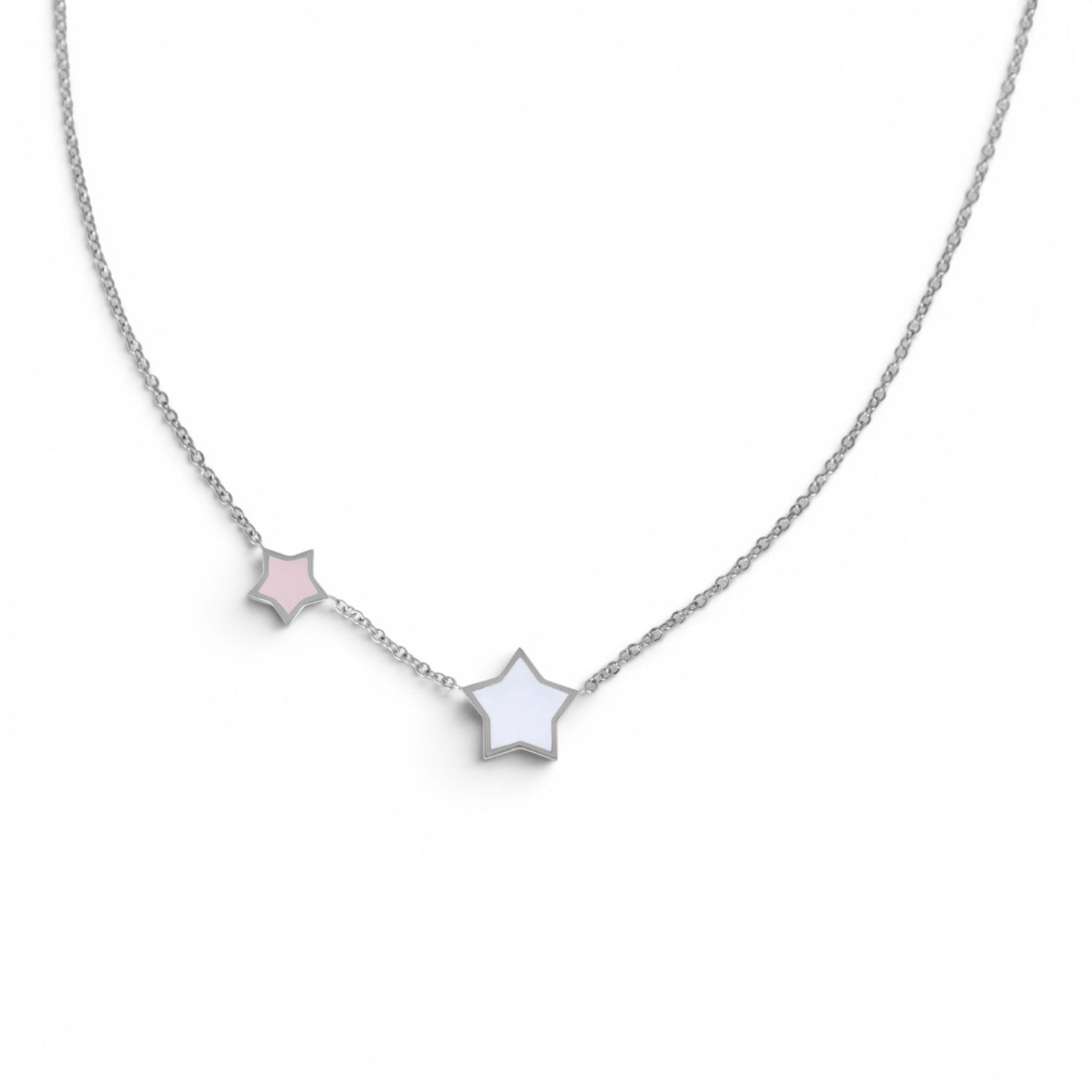 Twinkle Star Enamel Necklace - Lotus Diamond