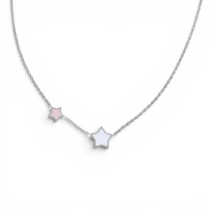 Twinkle Star Enamel Necklace - Lotus Diamond