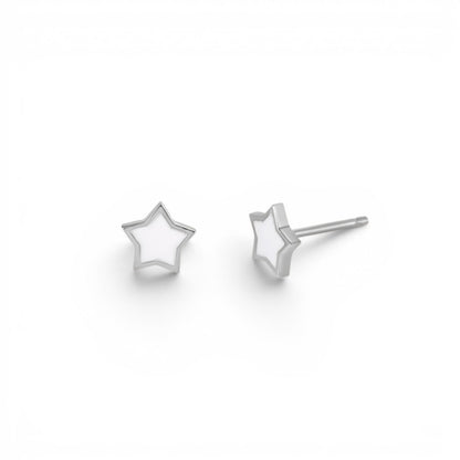 Twinkle Star Enamel Stud Earrings - Lotus Diamond