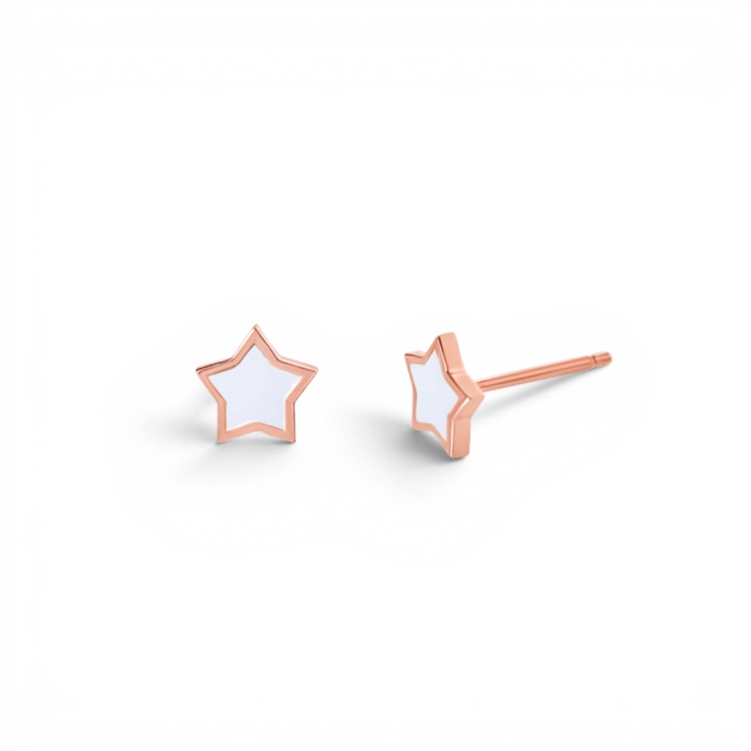 Twinkle Star Enamel Stud Earrings - Lotus Diamond