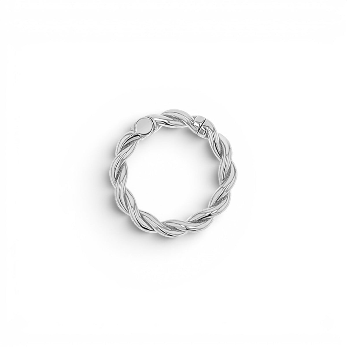 Twist Round Charm Connector Clasp - Lotus Diamond