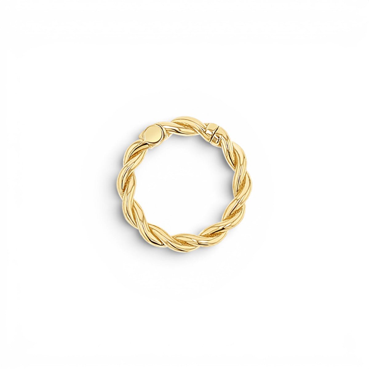 Twist Round Charm Connector Clasp - Lotus Diamond