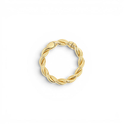 Twist Round Charm Connector Clasp - Lotus Diamond
