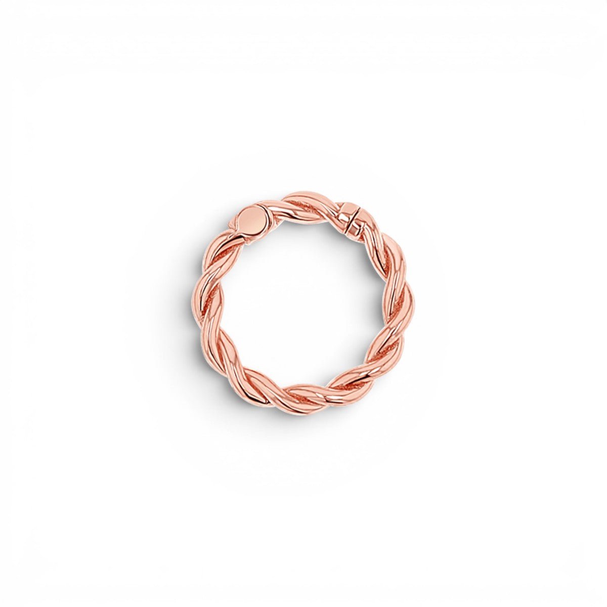 Twist Round Charm Connector Clasp - Lotus Diamond