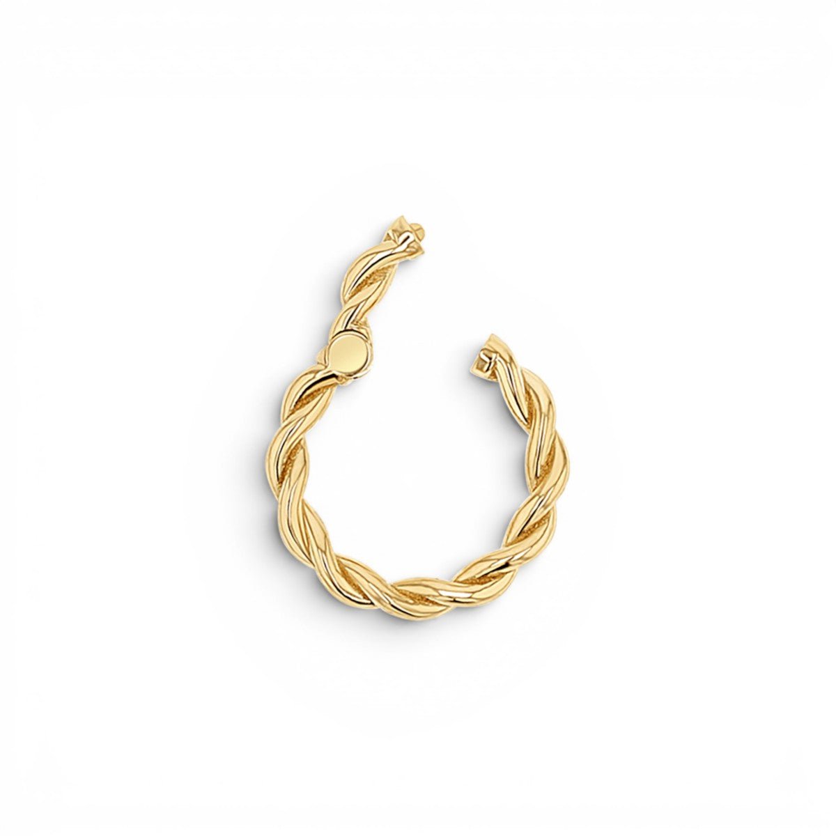 Twist Round Charm Connector Clasp - Lotus Diamond