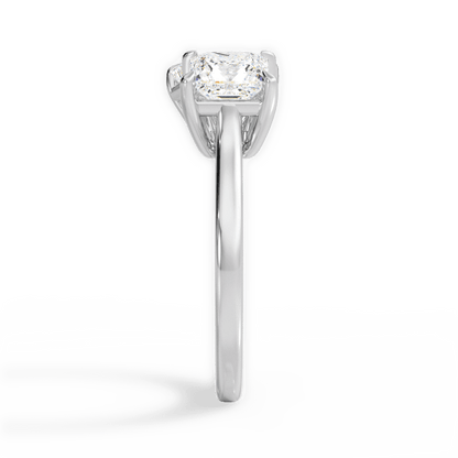 Two Stone Princess Diamond Engagement Ring - Lotus Diamond