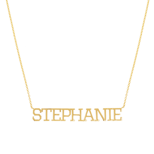 Varsity Name Necklace - Lotus Diamond