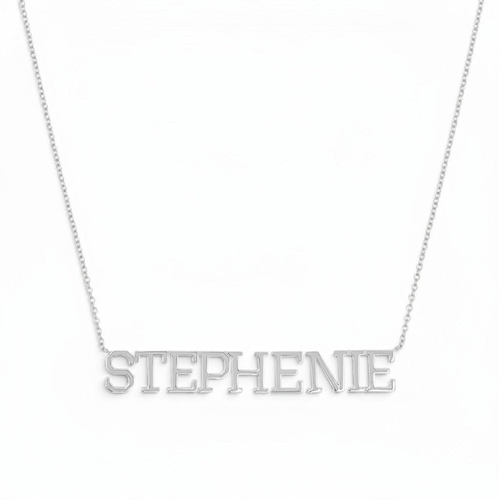 Varsity Name Necklace - Lotus Diamond