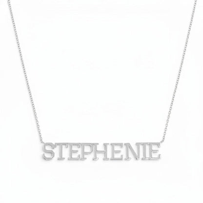 Varsity Name Necklace - Lotus Diamond