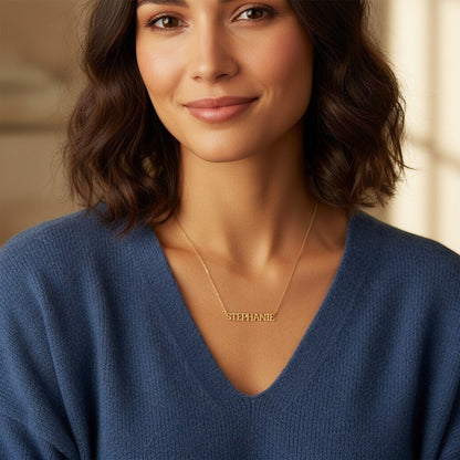 Varsity Name Necklace - Lotus Diamond