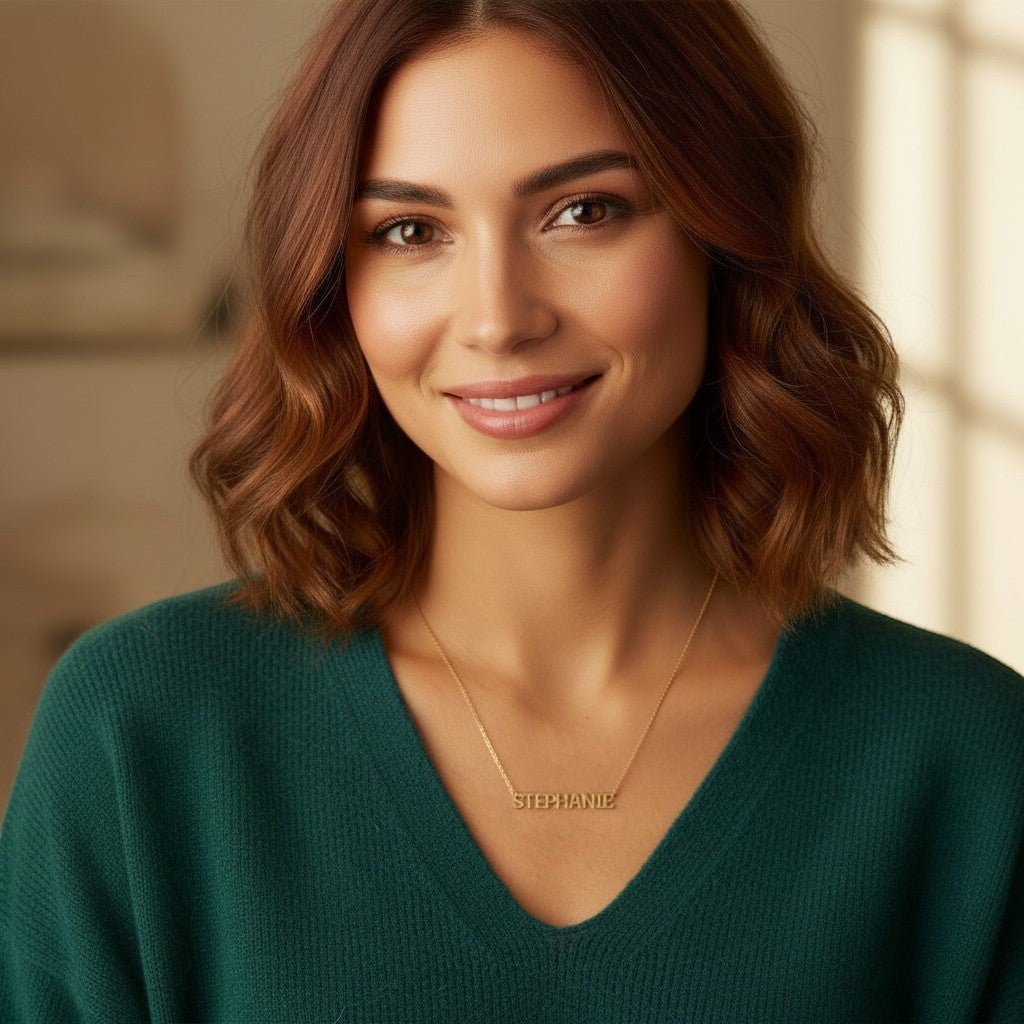Varsity Name Necklace - Lotus Diamond