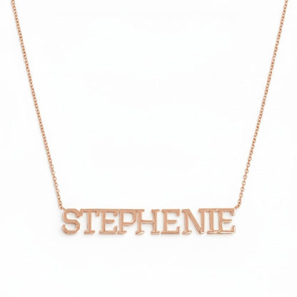 Varsity Name Necklace - Lotus Diamond