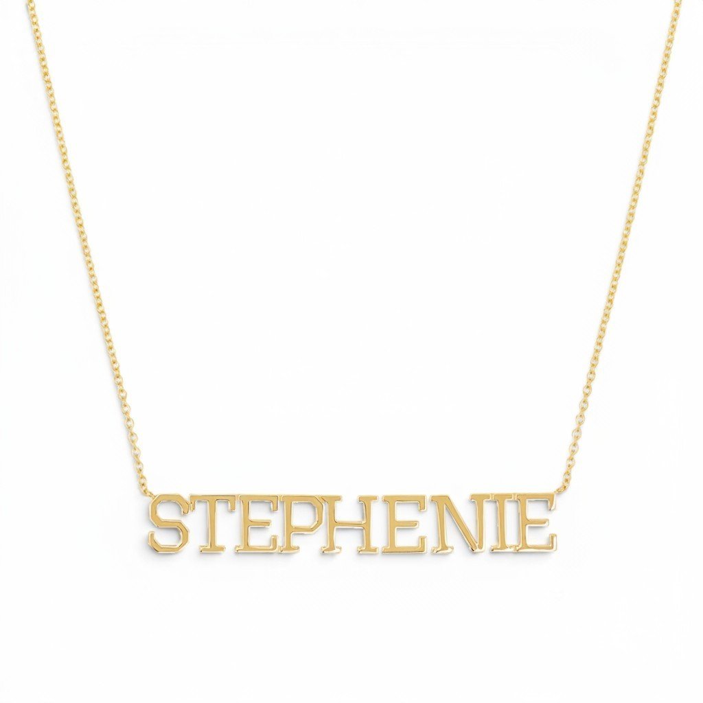 Varsity Name Necklace - Lotus Diamond