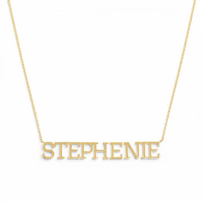 Varsity Name Necklace - Lotus Diamond