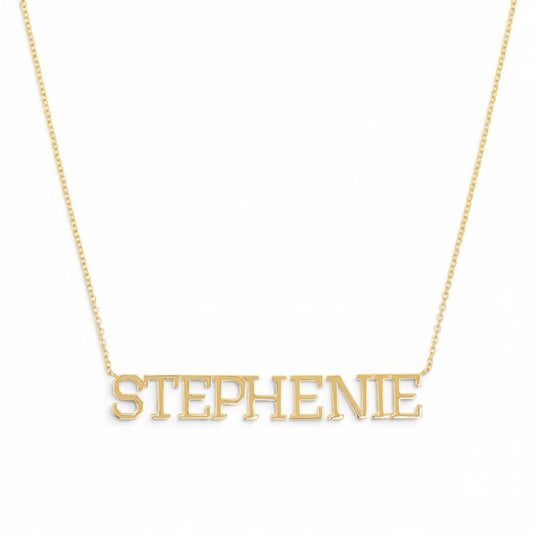Varsity Name Necklace - Lotus Diamond