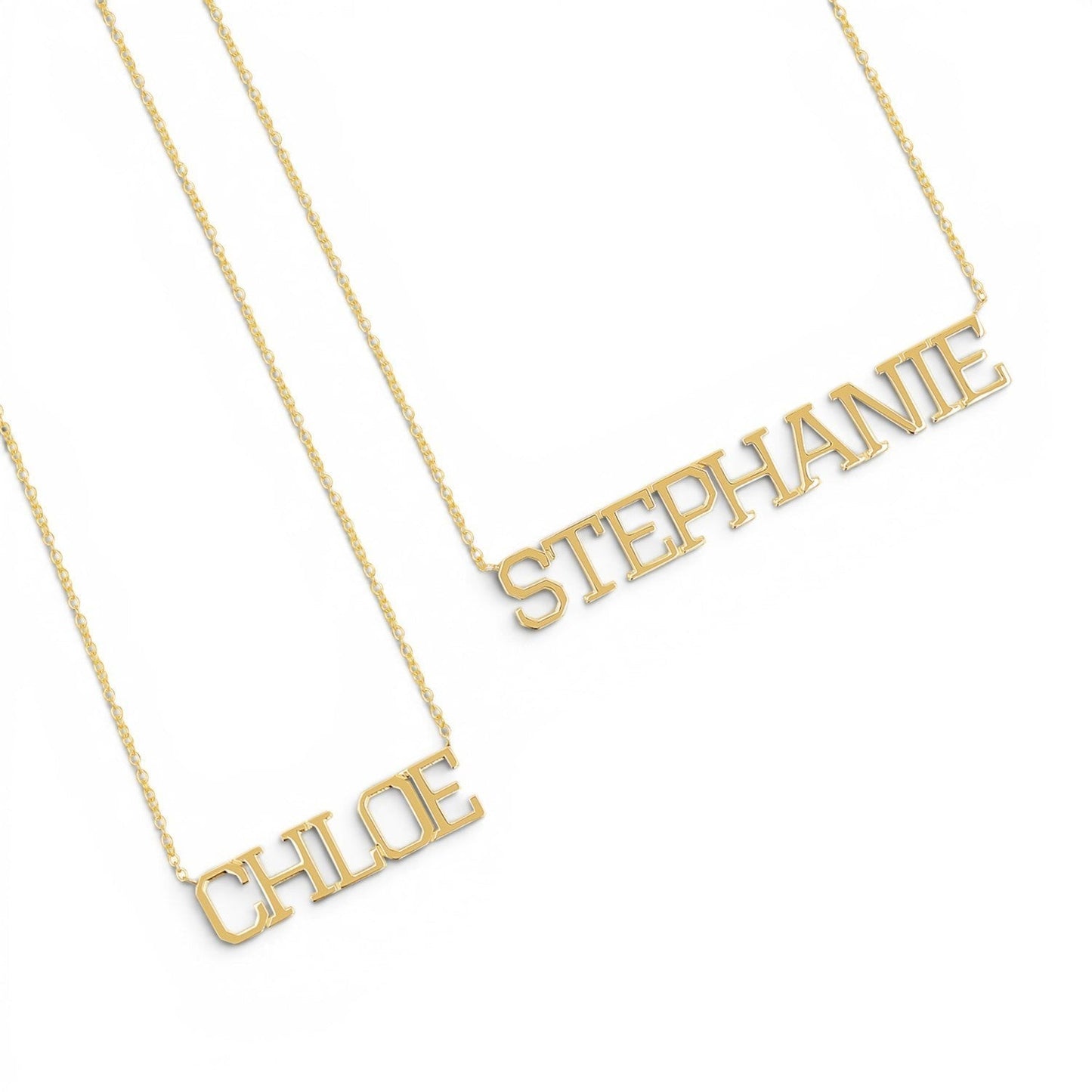 Varsity Name Necklace - Lotus Diamond