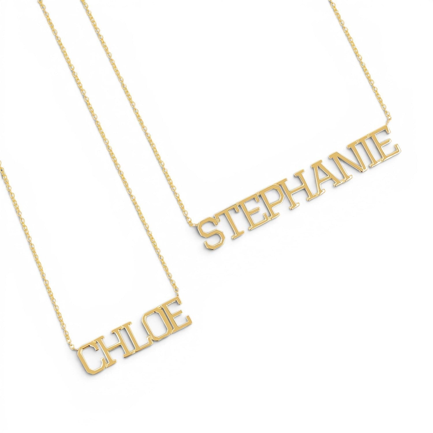 Varsity Name Necklace - Lotus Diamond