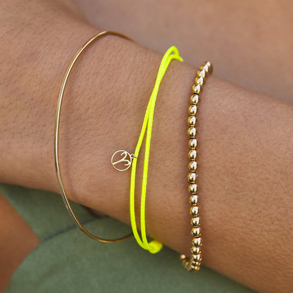 Wire Bangle Bracelet - Lotus Diamond