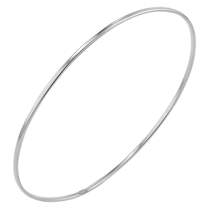 Wire Bangle Bracelet - Lotus Diamond