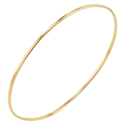 Wire Bangle Bracelet - Lotus Diamond
