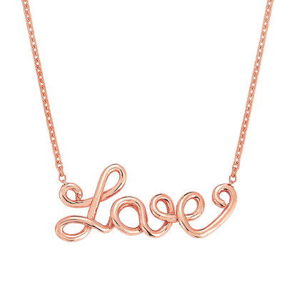 Wire Word Necklace - Lotus Diamond