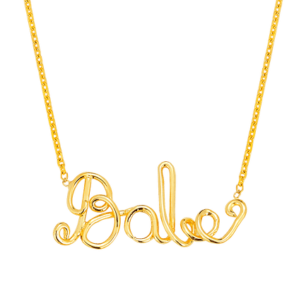 Wire Word Necklace - Lotus Diamond