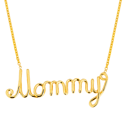 Wire Word Necklace - Lotus Diamond