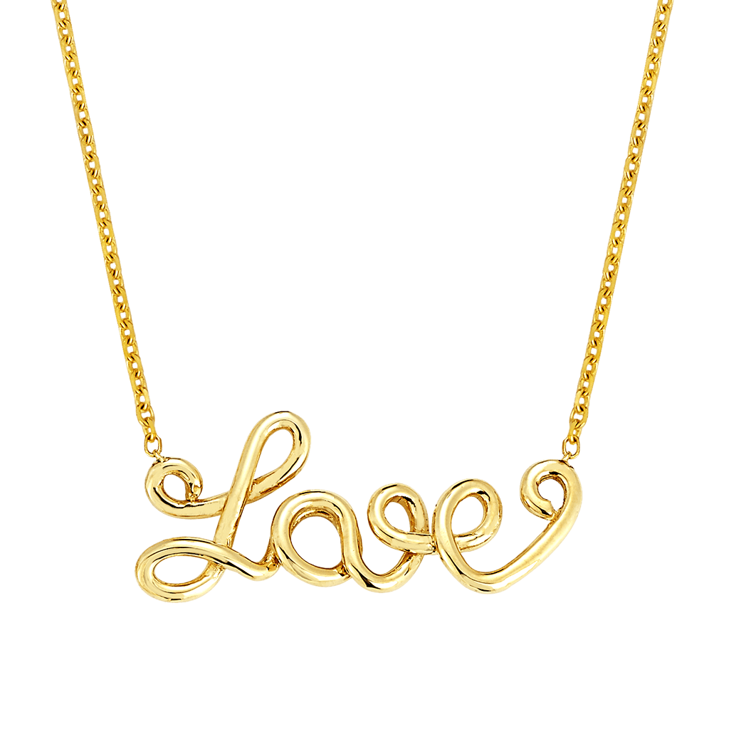 Wire Word Necklace - Lotus Diamond