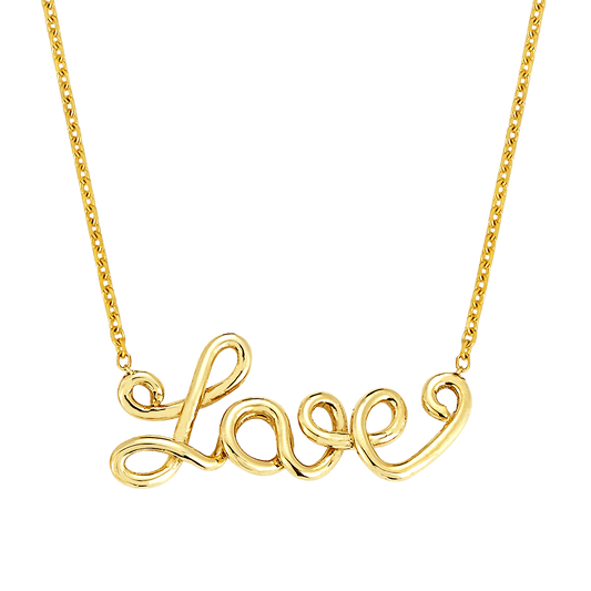 Wire Word Necklace - Lotus Diamond