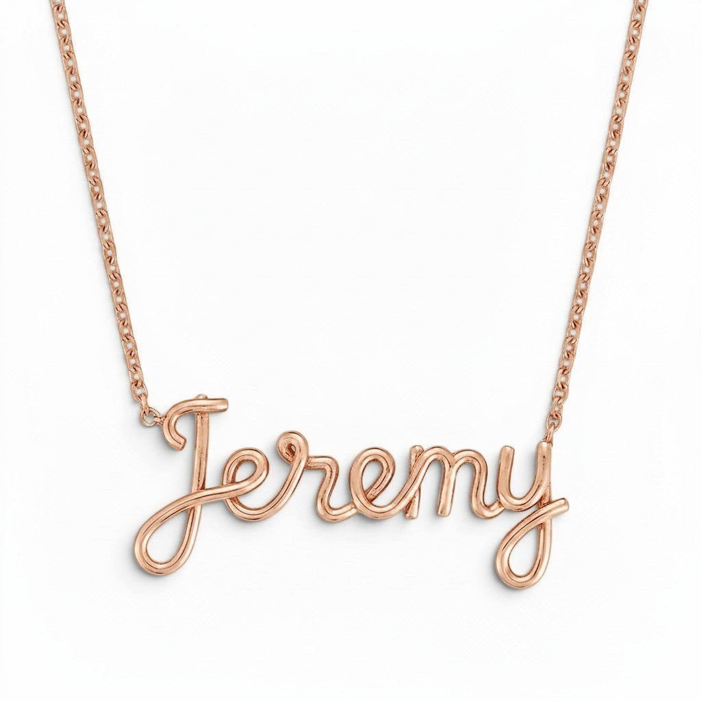 Wire Word Necklace - Lotus Diamond