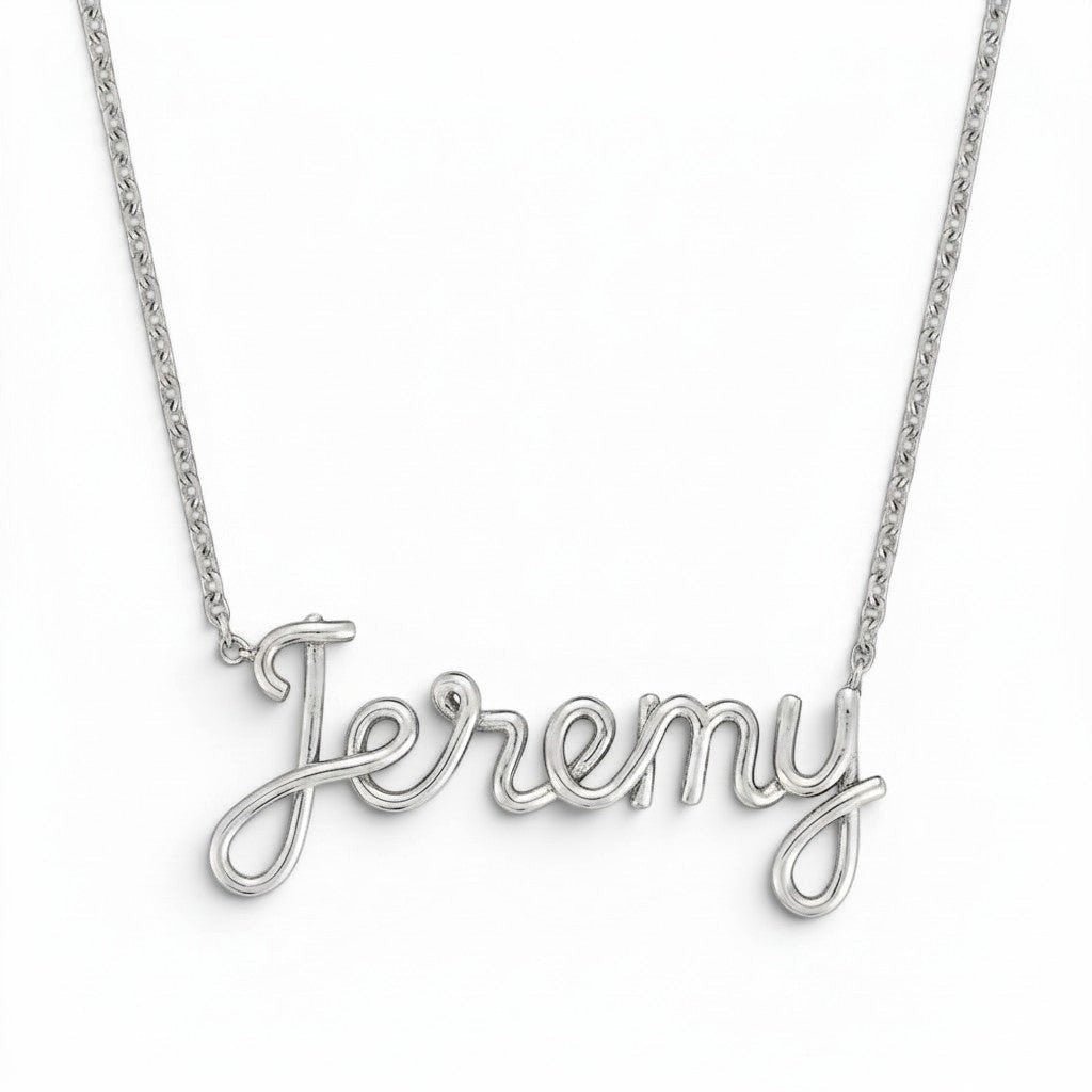 Wire Word Necklace - Lotus Diamond