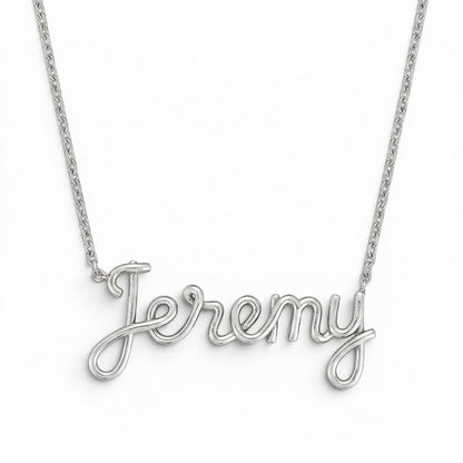 Wire Word Necklace - Lotus Diamond
