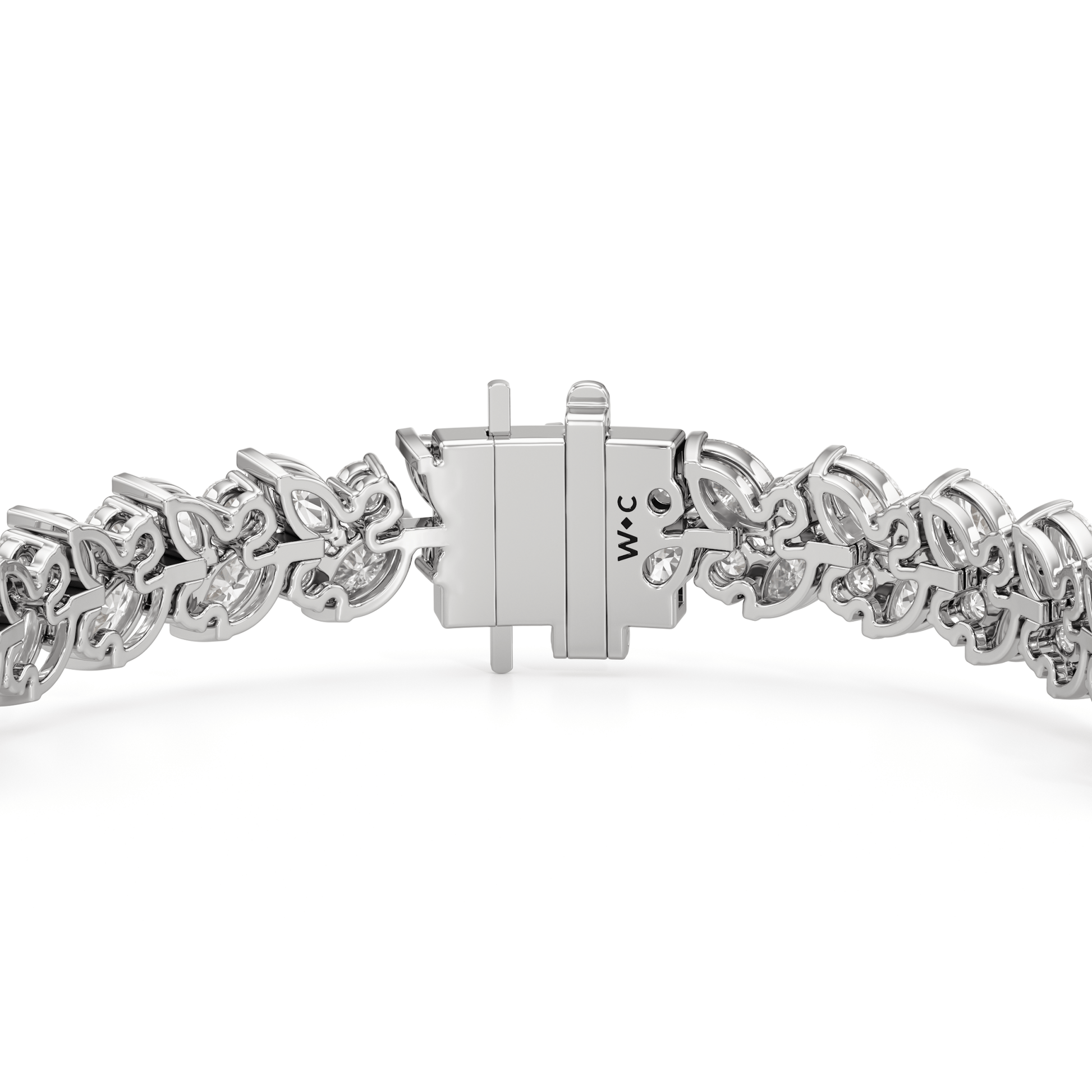 Woven Round and Marquise Tennis Bracelet - Lotus Diamond