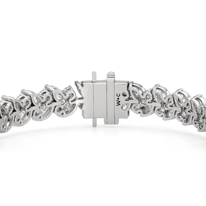 Woven Round and Marquise Tennis Bracelet - Lotus Diamond