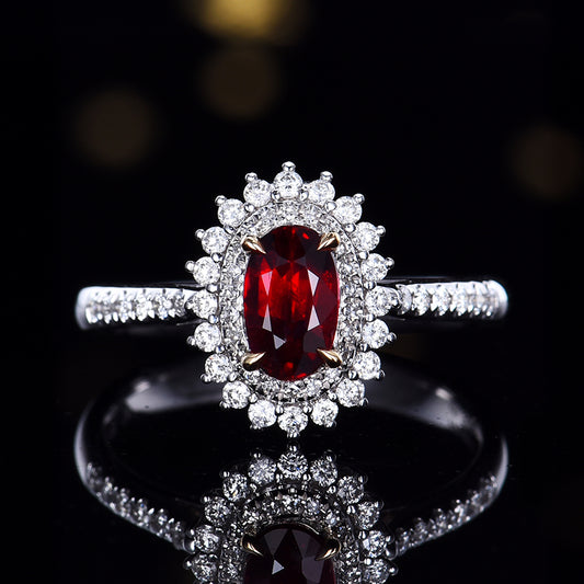 No burned pigeon Red Ruby Ring - Style A+