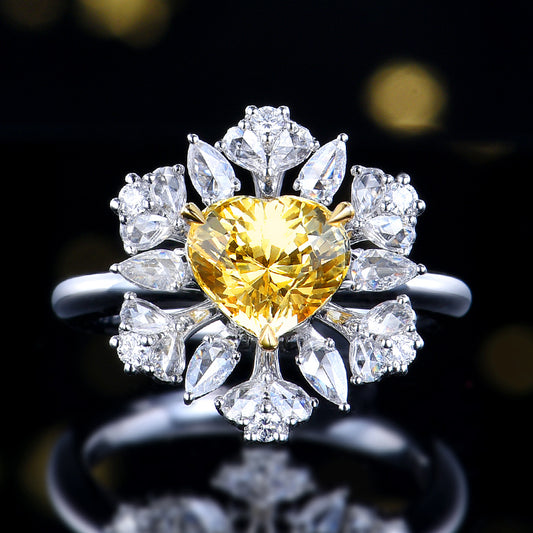 The World Rich - canary Canary no burn yellow sapphire ring/pendant dual purpose