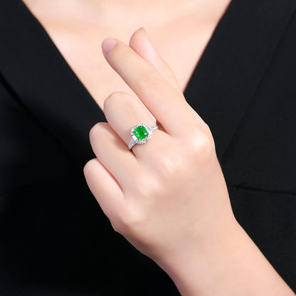 【GUILD Certified Wharton Green 】 Natural emerald ring