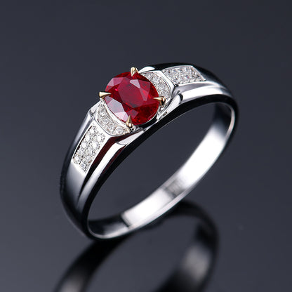 Mozambique Natural pigeon Red Ruby Ring - Style I