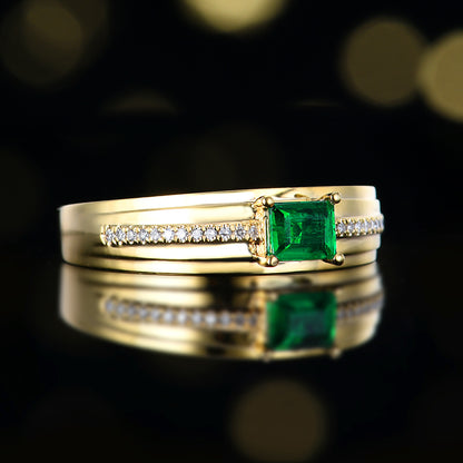 Afghan natural emerald ring