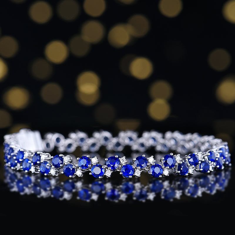 Sri Lanka Natural Royal blue Royal Blue Sapphire Bracelet - Style A