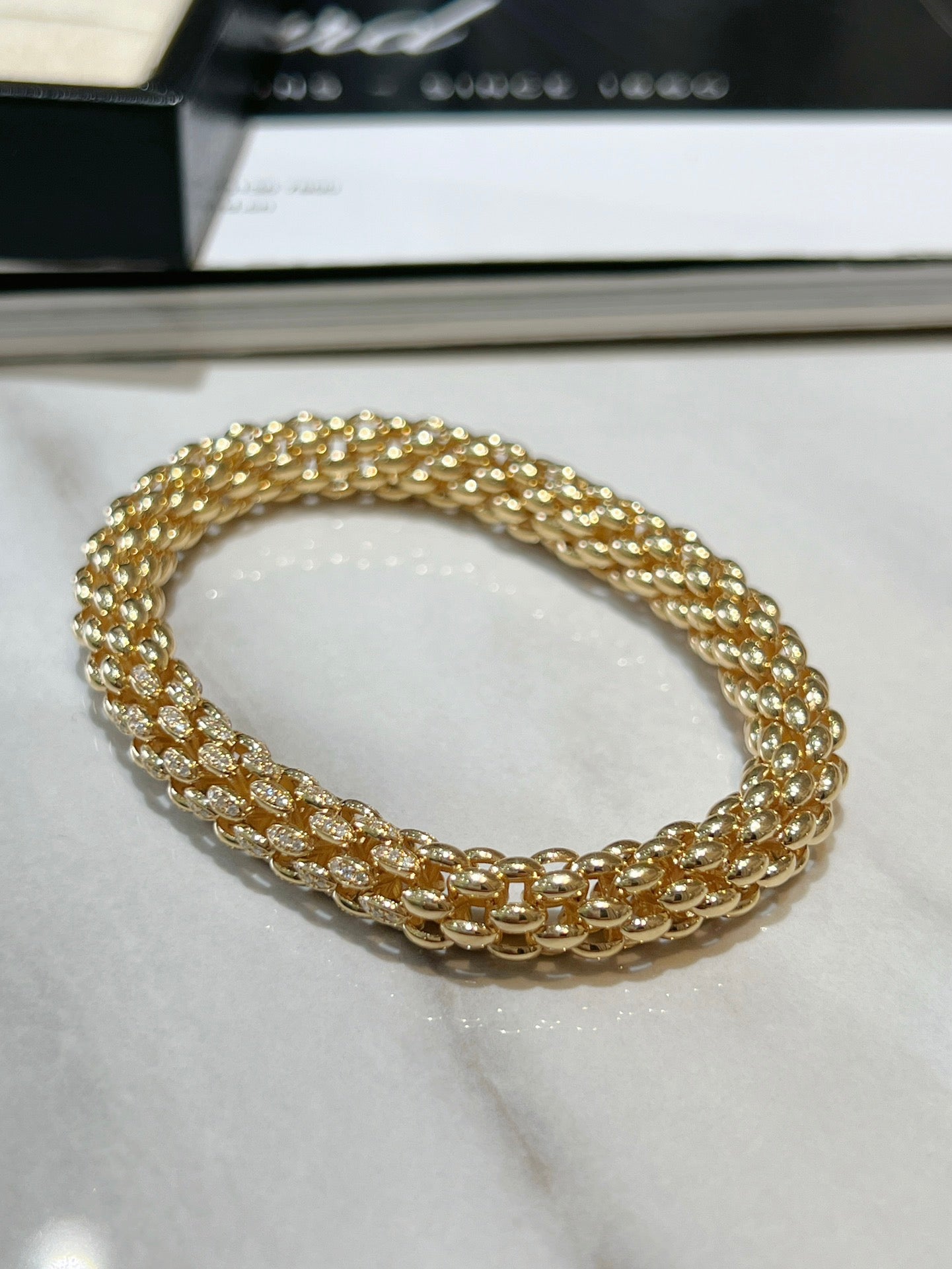 18k gold gilt diamond bracelet