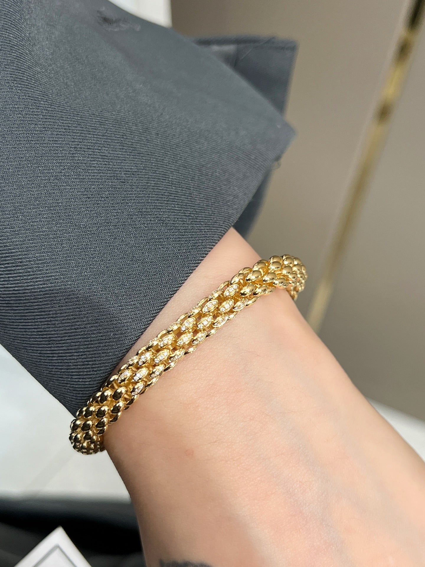 18k gold gilt diamond bracelet