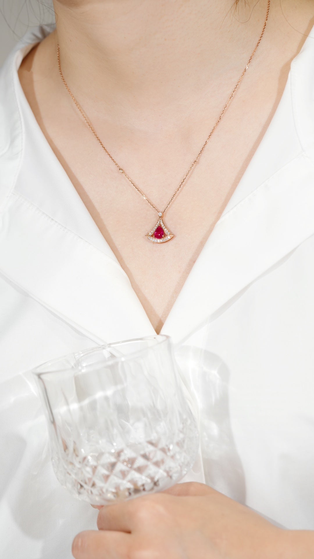 Ruby clavicle chain - Style A